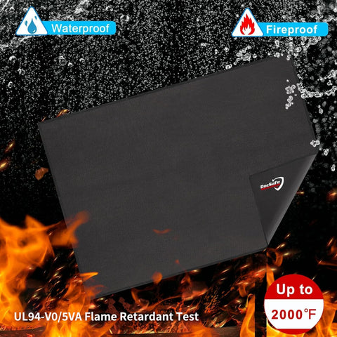DocSafe etiqueta mostrando certificación UL94 y seguridad