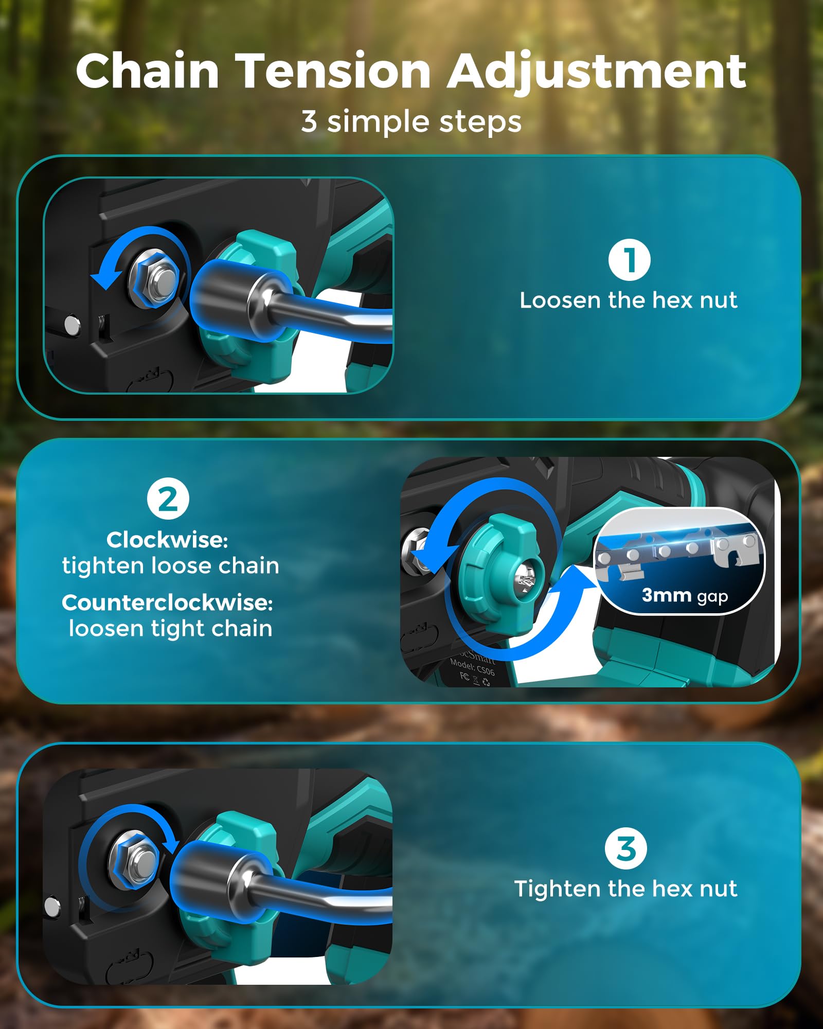 DocSmart accesorios incluidos: guantes, gafas, funda y herramientas