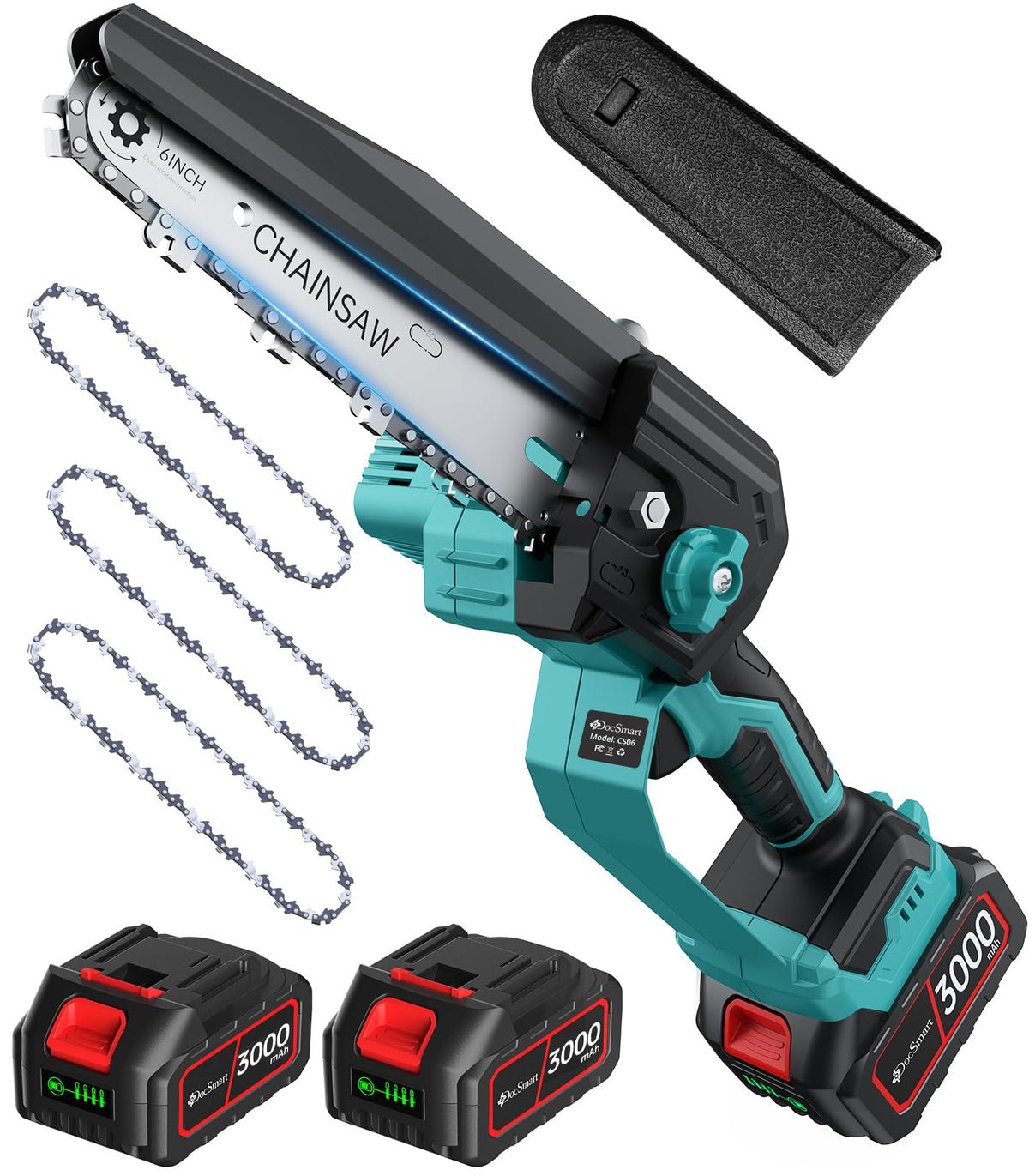 DocSmart motosierra frontal mostrando diseño compacto y control seguro