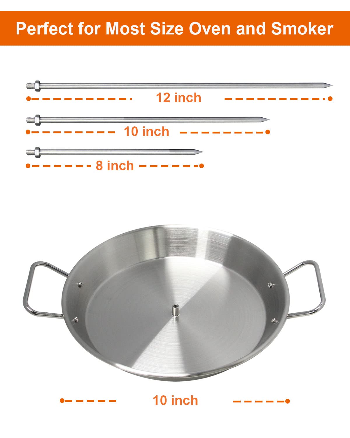 DOLAMOTY comparacion de varillas 8,10 y 12 pulgadas para distintos hornos