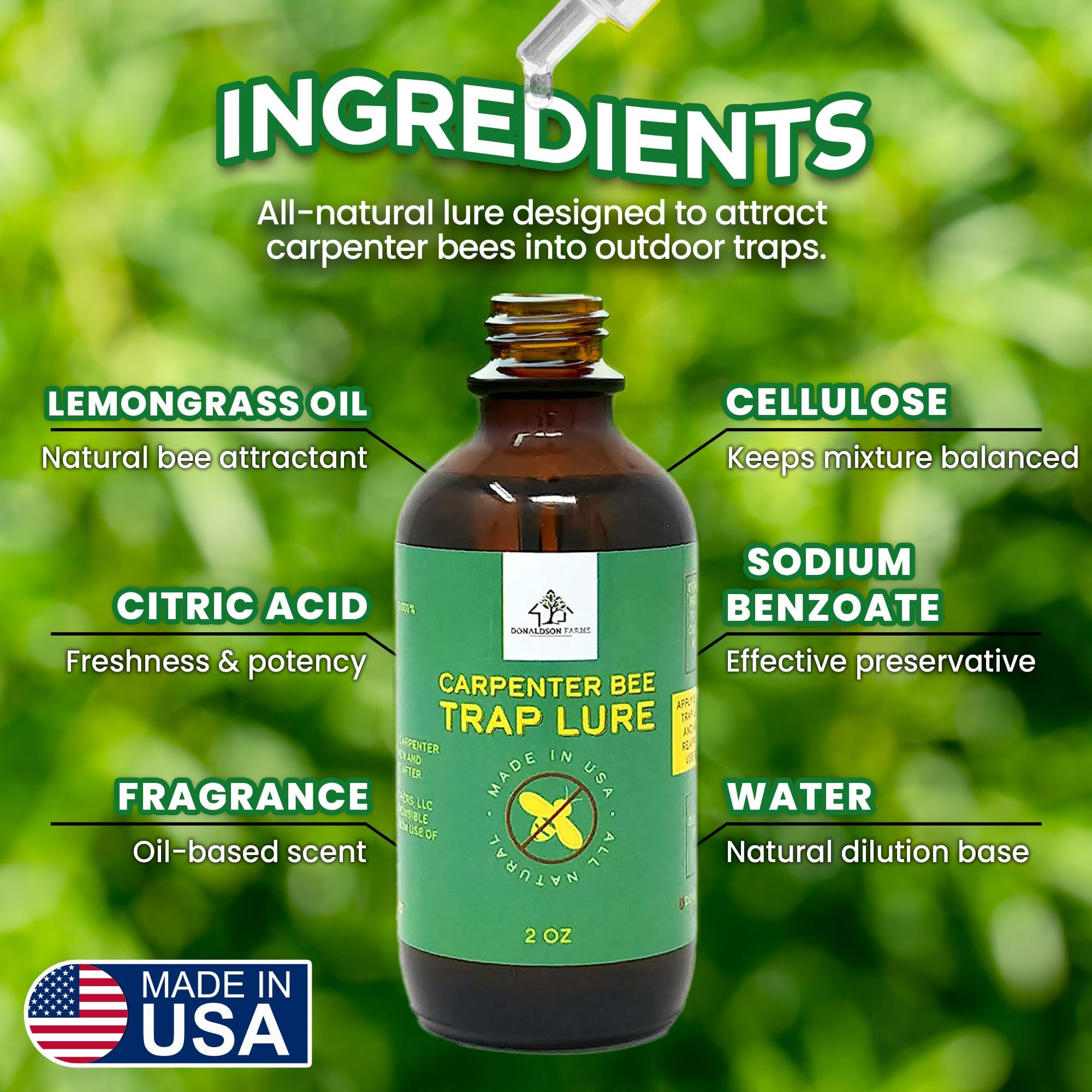 Donaldson Farms detalle de etiqueta con instrucciones claras y beneficios
