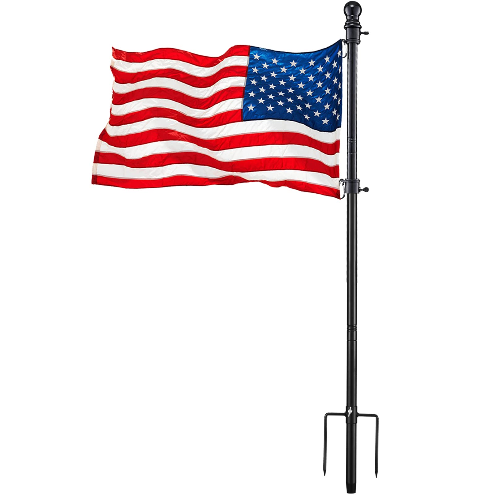 DonSail mástil frontal con bandera mostrando montaje sencillo y resistencia