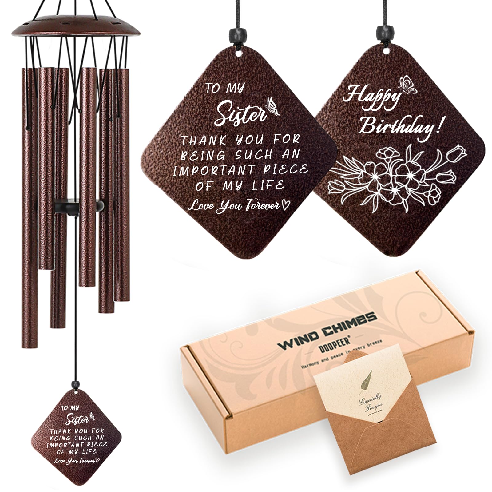 Doopeer campana bronce frontal, regalo listo para emocionar