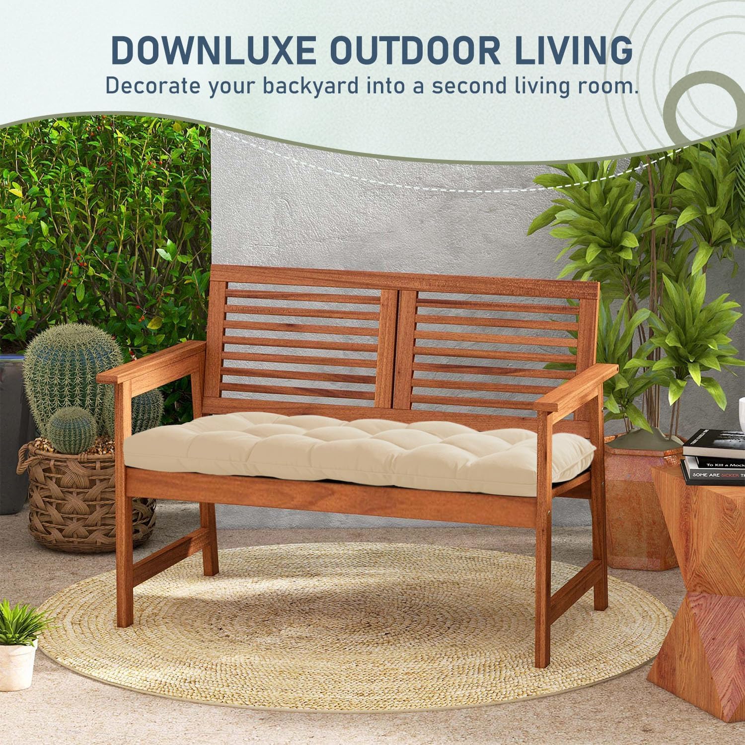 downluxe cojín en porche decorado aporta estilo y durabilidad