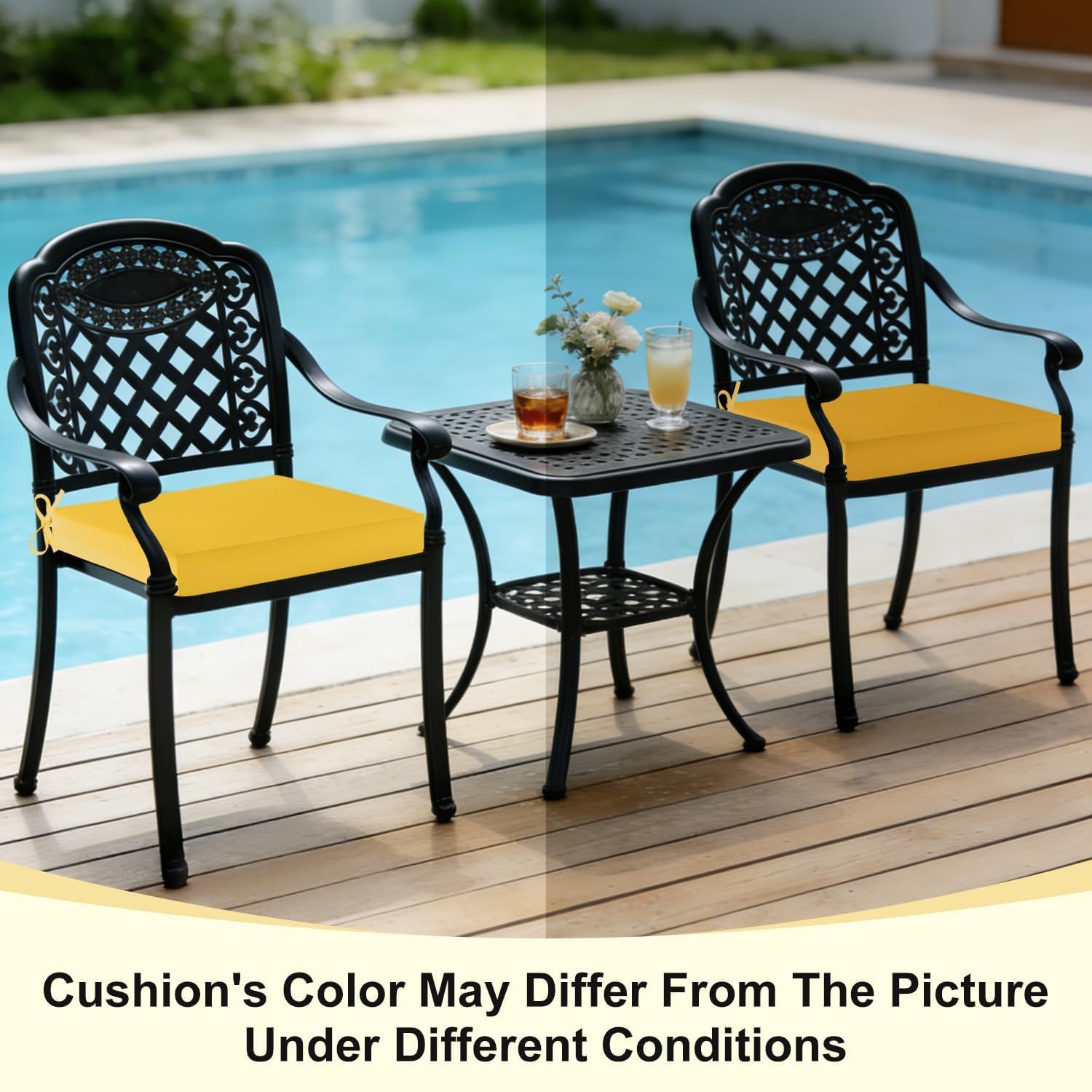 downluxe cojines amarillos en terraza, añade color y confort exterior