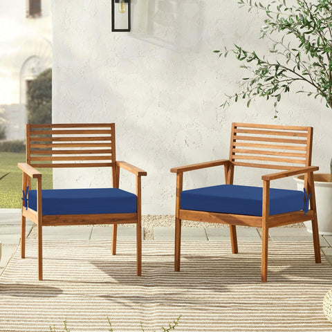 downluxe cojines en terraza estilo mostrando color royal blue