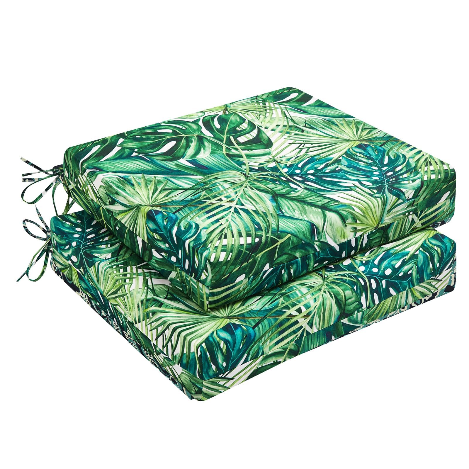 downluxe cojín empacado frontal mostrando diseño Palm Leaves y aspecto elegante