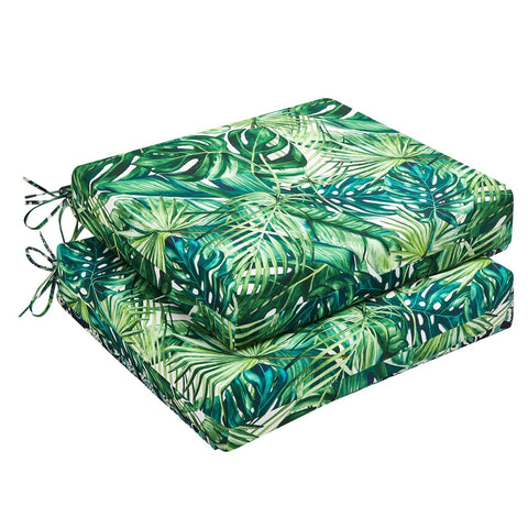 downluxe cojín empacado frontal mostrando diseño Palm Leaves y aspecto elegante