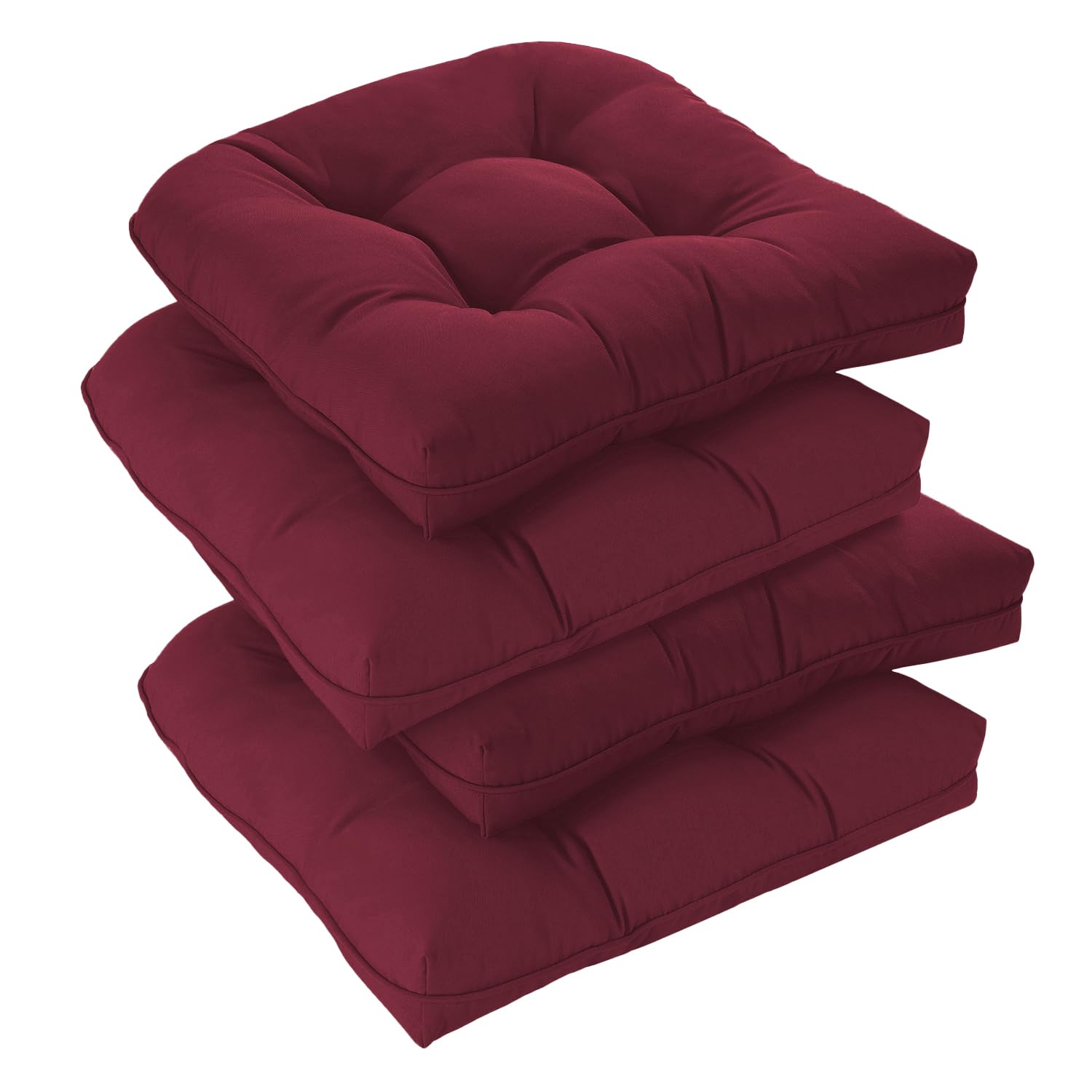 downluxe juego de 4 cojines frontal burgundy aporta confort visual