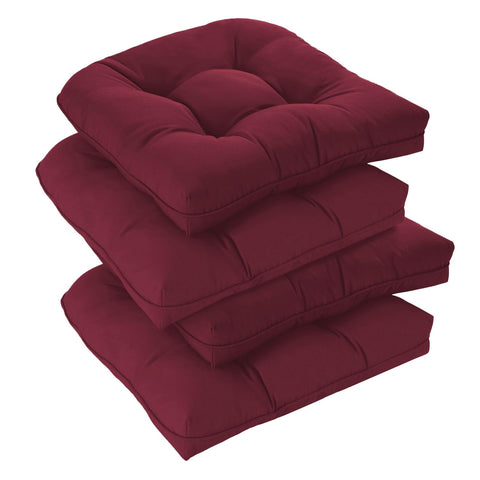 downluxe juego de 4 cojines frontal burgundy aporta confort visual