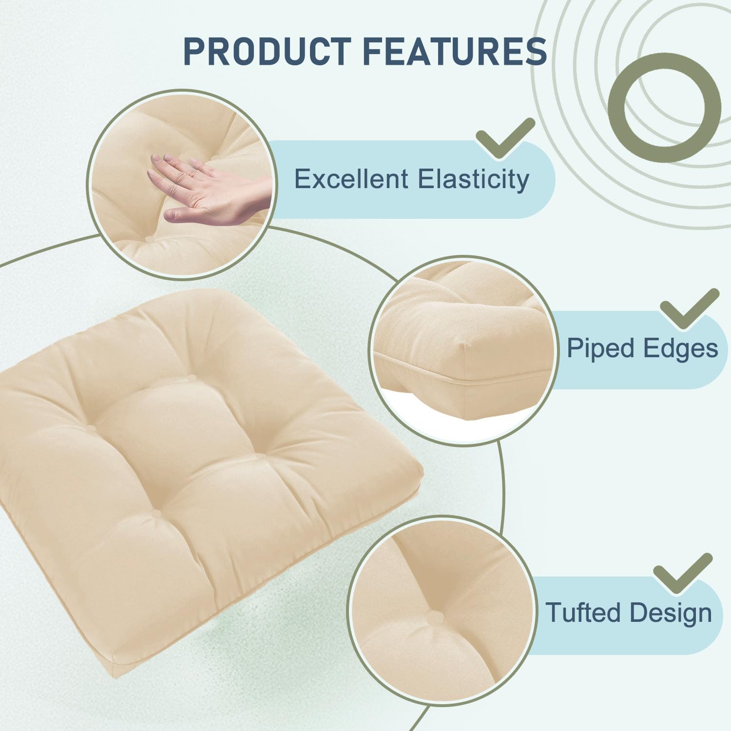 downluxe vista lateral muestra grosor 5 pulgadas para mayor confort