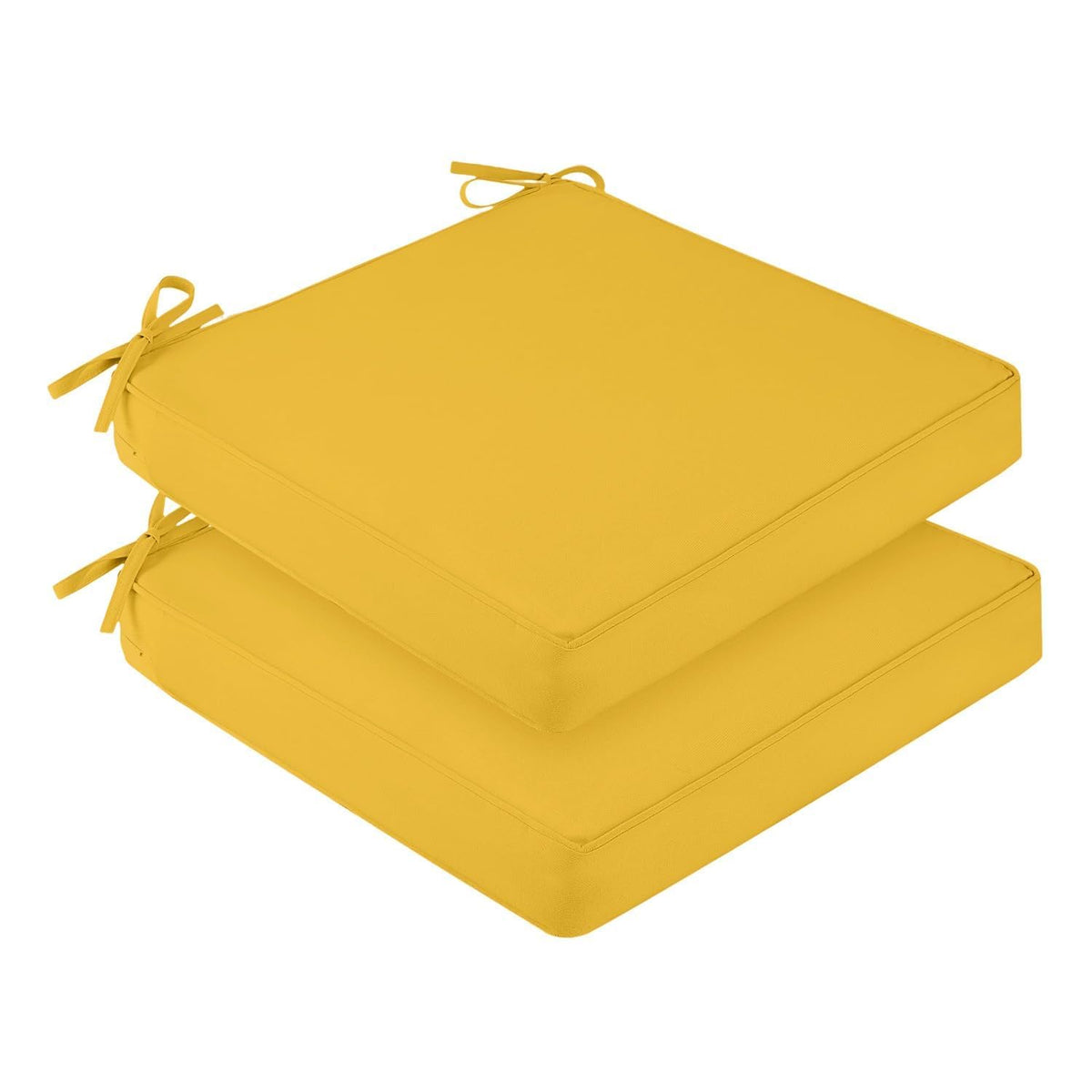 downluxe cojín frontal amarillo mostrando diseño resistente y color vibrante