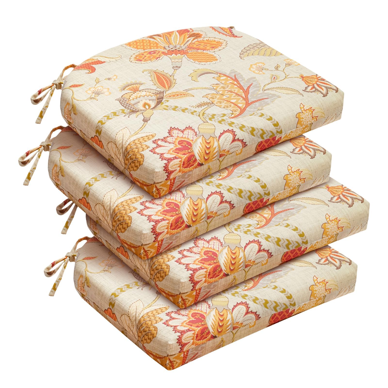 downluxe vista frontal del set de 4 cojines Eva Floral, aporta estilo y confort