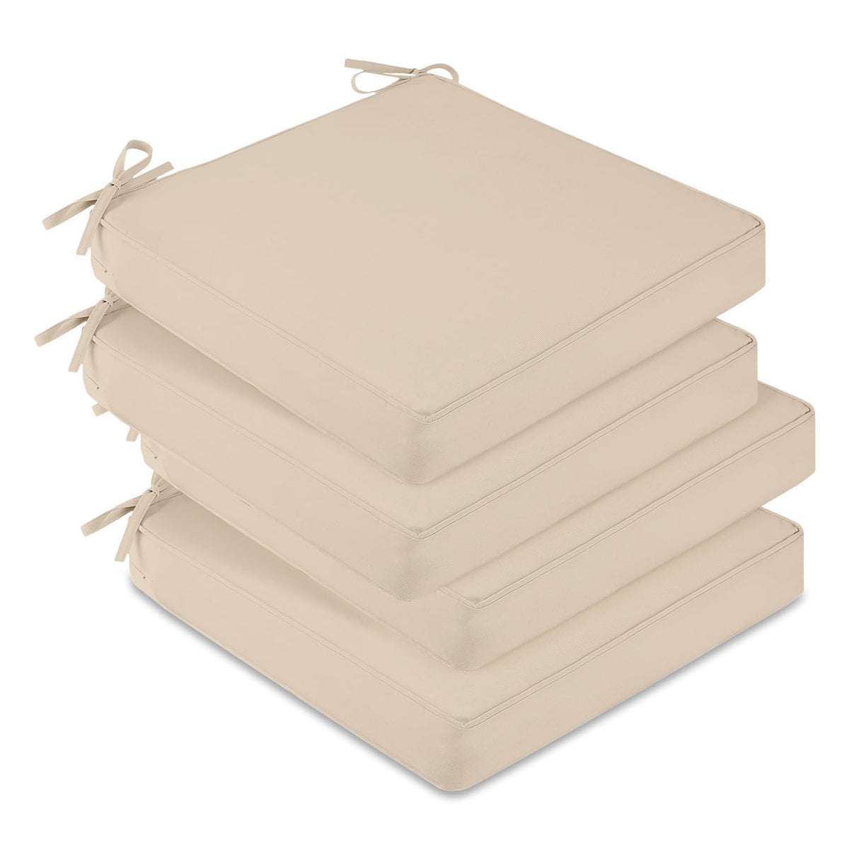 downluxe paquete frontal con 4 cojines beige, fácil almacenamiento