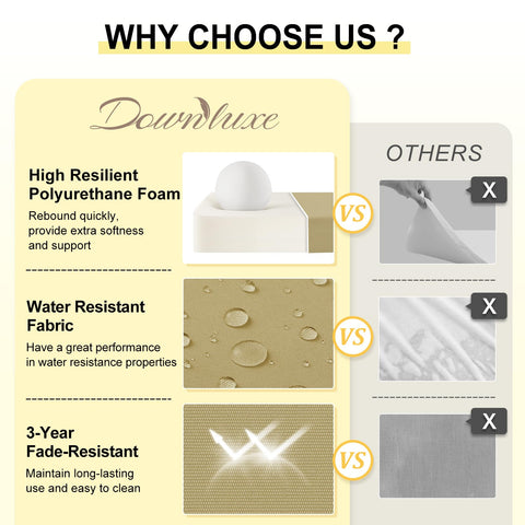 downluxe tiras ajustables para fijar los cojines y evitar deslizamiento