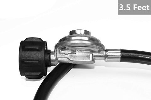 DOZYANT manguera de 3.5 pies extendida muestra longitud útil para parrillas