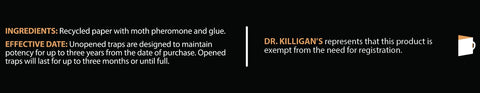 Dr. Killigan's trampa usada mostrando captura de polillas y eficacia visible