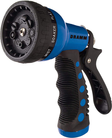 Dramm primer plano del selector de 9 patrones mostrando la rotación fácil y durabilidad