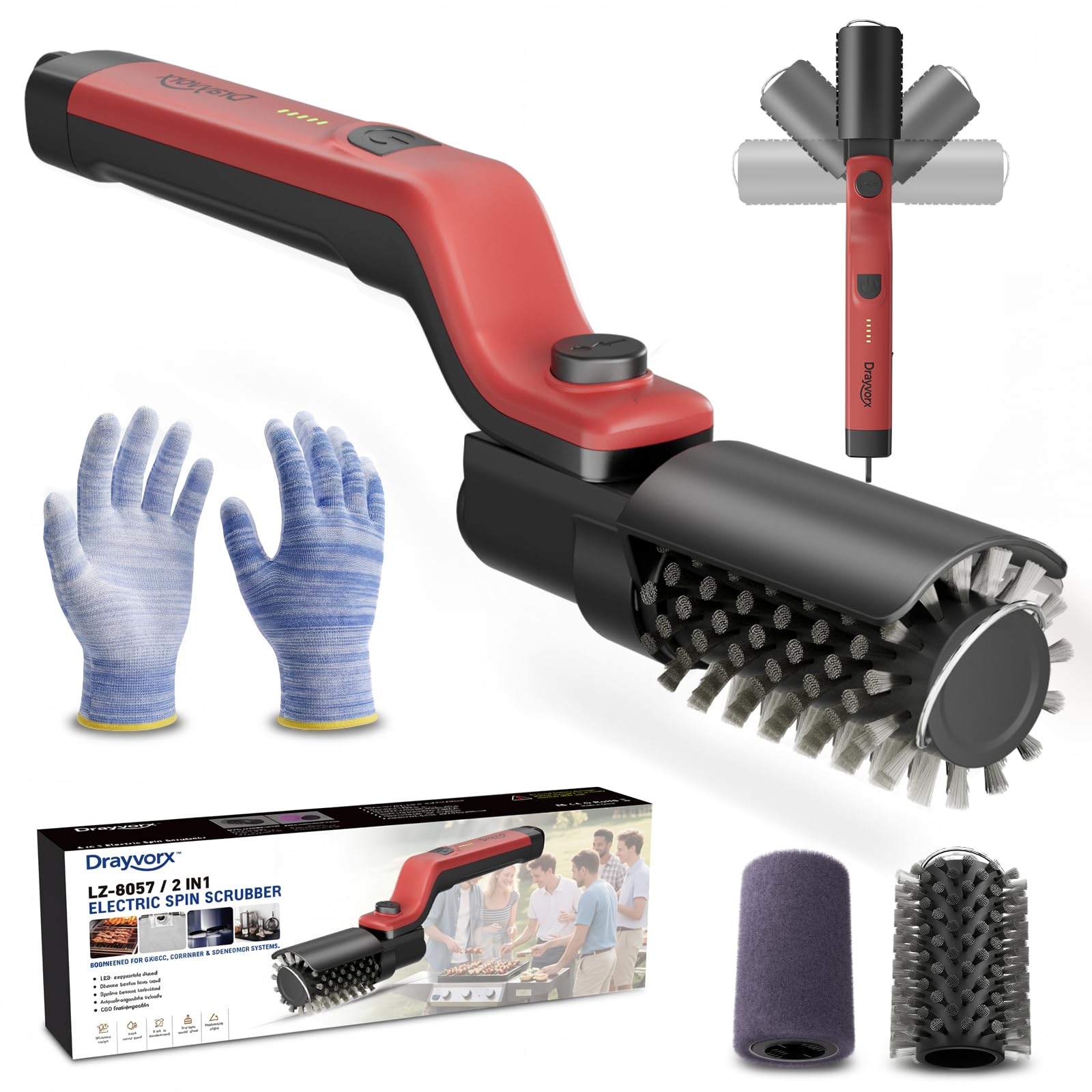 drayvorx cepillo frontal mostrando diseño ergonómico y beneficio de control