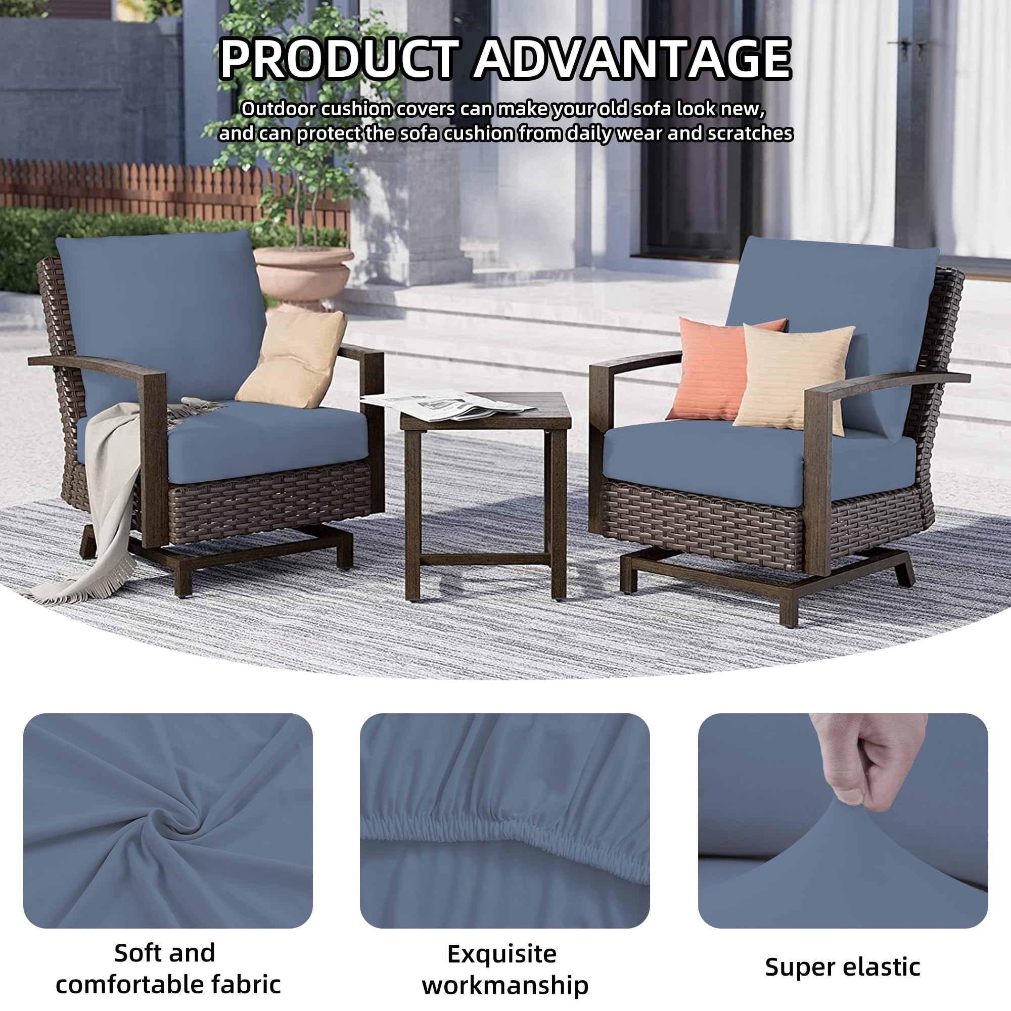DREAHOTEXTIL funda colocada en silla de patio para renovar aspecto