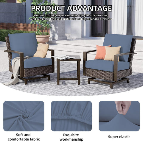 DREAHOTEXTIL funda colocada en silla de patio para renovar aspecto