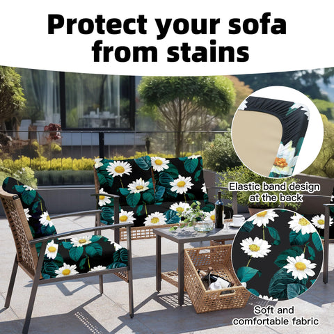 DREAHOTEXTIL fundas colocadas en sillón exterior con aspecto renovado