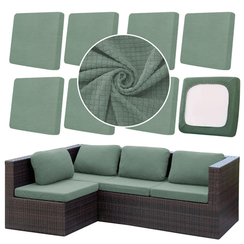 DREAHOTEXTIL vista frontal del paquete de 8 fundas mostrando ajuste rápido