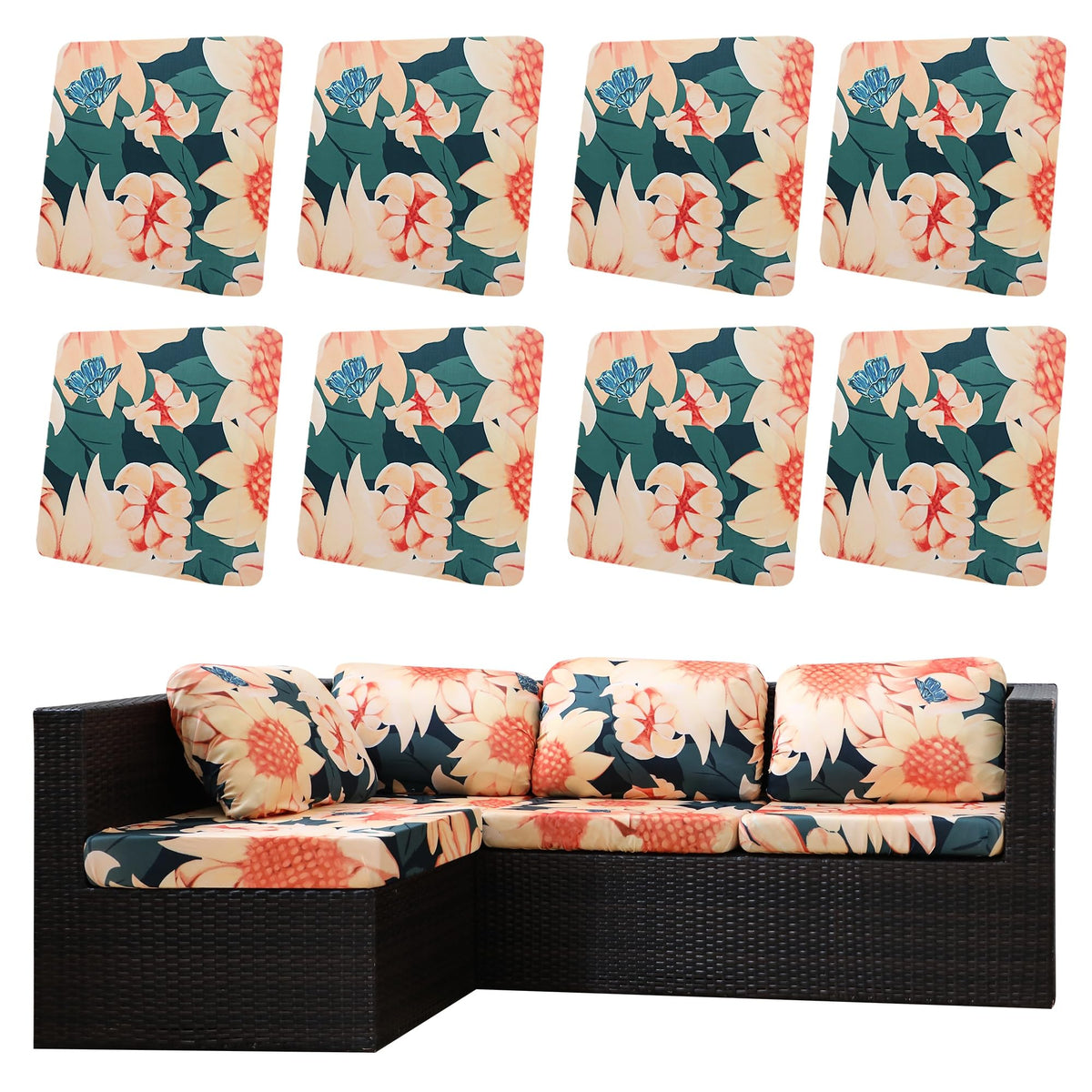 DREAHOTEXTIL funda de cojín frontal mostrando ajuste ceñido y color duradero