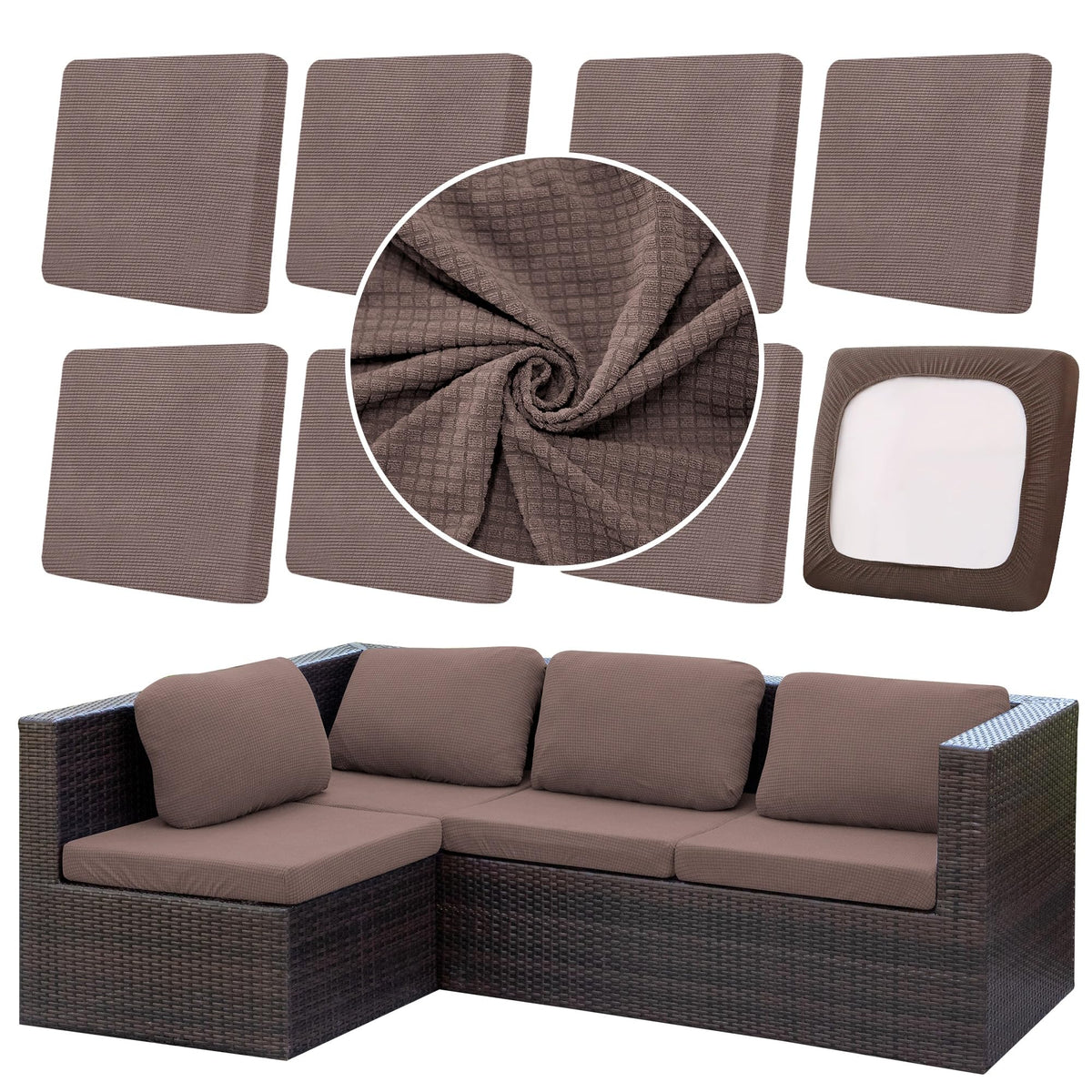 DREAHOTEXTIL funda frontal pack mostrando colores y ajuste rápido