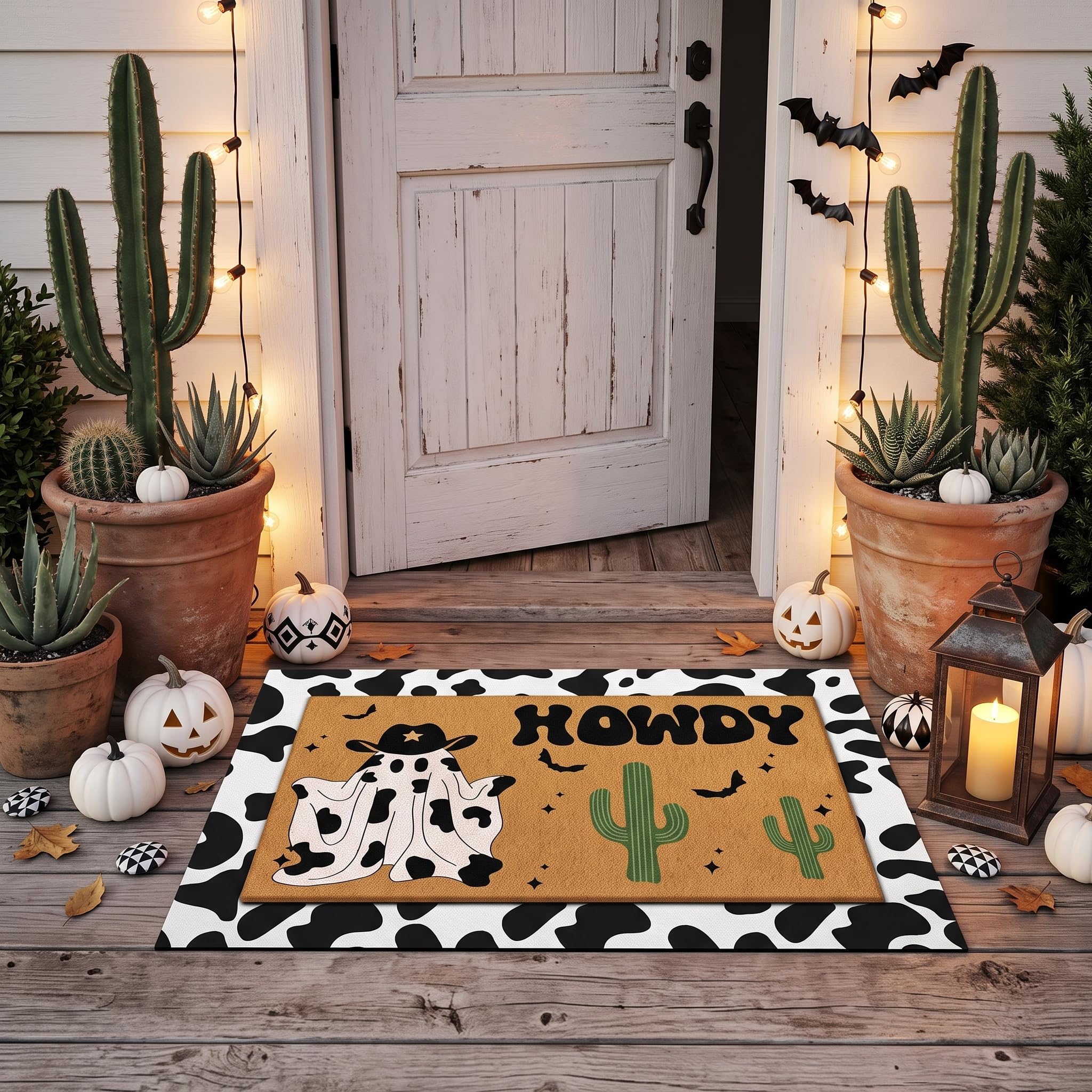 Drydiet en porche otoñal combina con calabazas y decoración