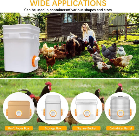 DSTANA comedero instalado en cubo mantiene alimento seco y accesible