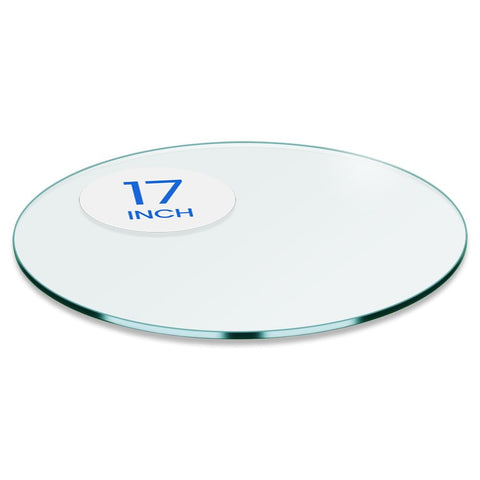 Dulles Glass vista frontal de la tapa redonda 17" clara y elegante protectora