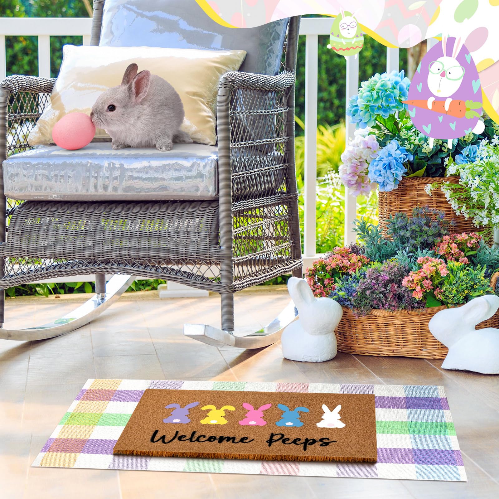 Duraaamo set en decoración de Pascua, ambiente festivo y acogedor