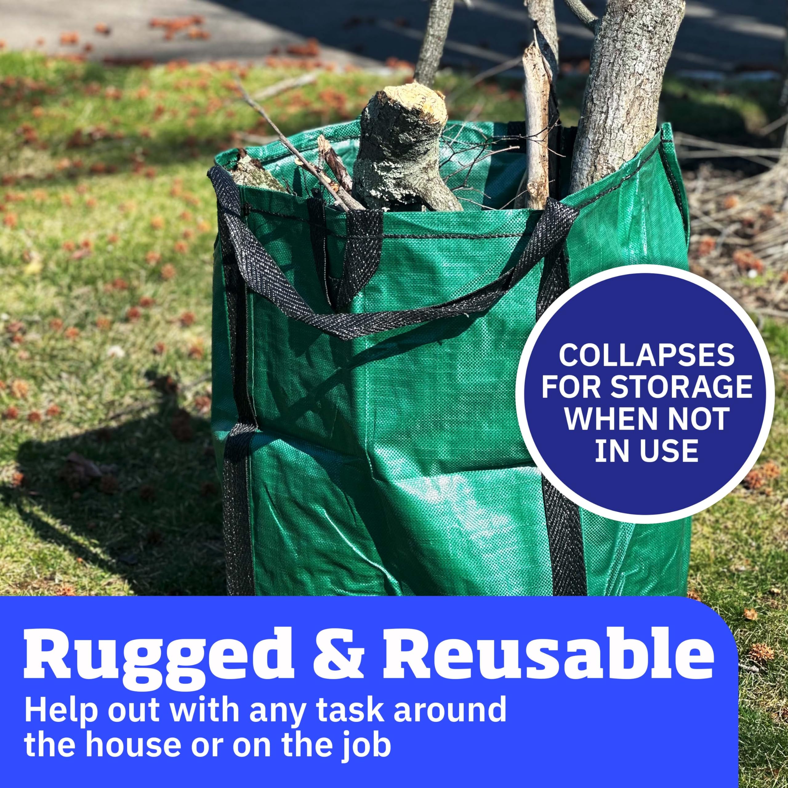 DURASACK bolsa autoportante llena para recoger residuos de jardín