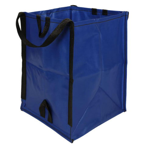 DURASACK bolsa frontal azul mostrando tamaño y apertura útil