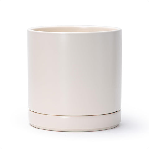 D'vine Dev maceta frontal oatmeal muestra diseño elegante