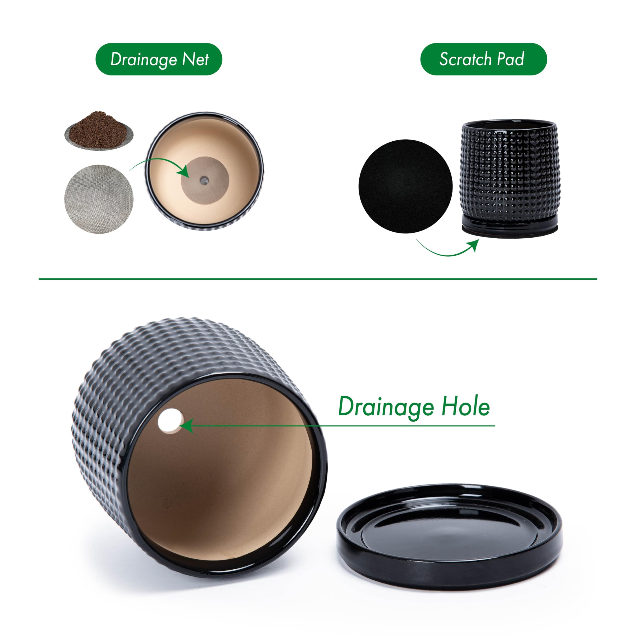 D'vine Dev malla de drenaje y pad protector para evitar pérdida de sustrato y arañazos