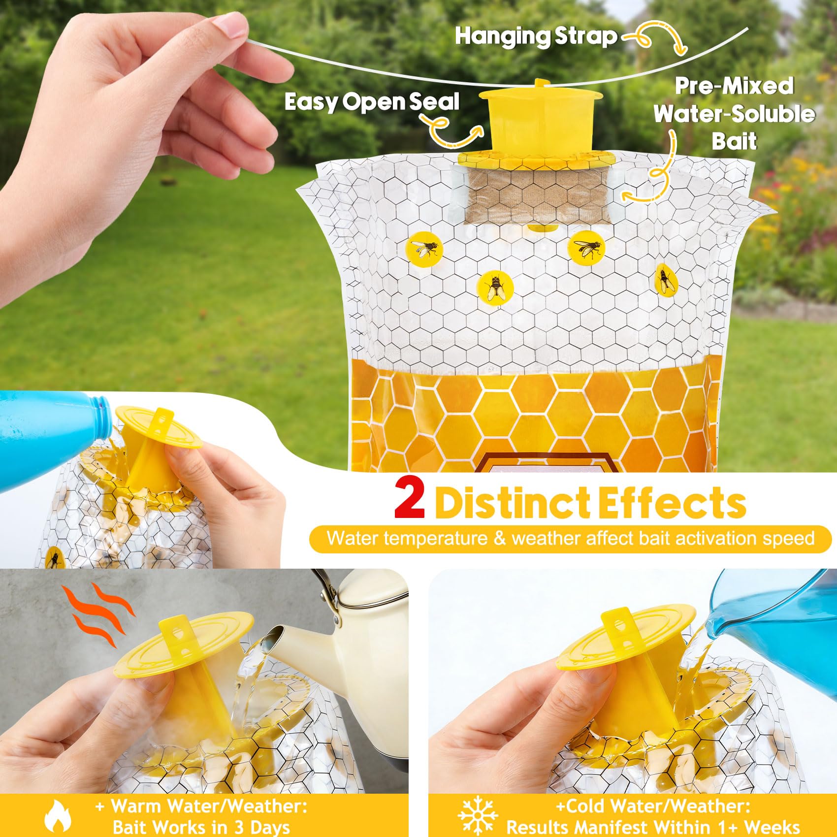 Dwcom Trap colgada en gallinero reduce moscas alrededor de aves