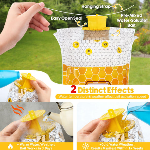 Dwcom Trap colgada en gallinero reduce moscas alrededor de aves