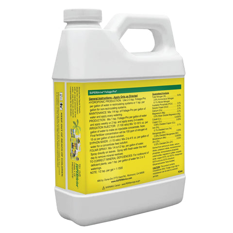 Dyna-Gro etiqueta con instrucciones detalladas para uso seguro