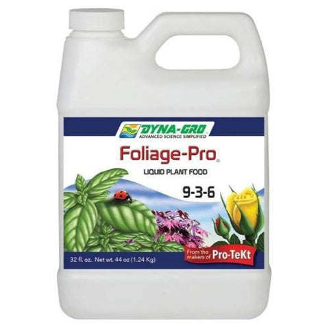 Dyna-Gro frasco frontal mostrando presentación y tamaño práctico