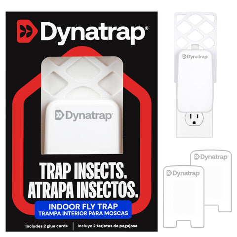 DynaTrap dispositivo frontal blanco mostrando diseño discreto y compacto