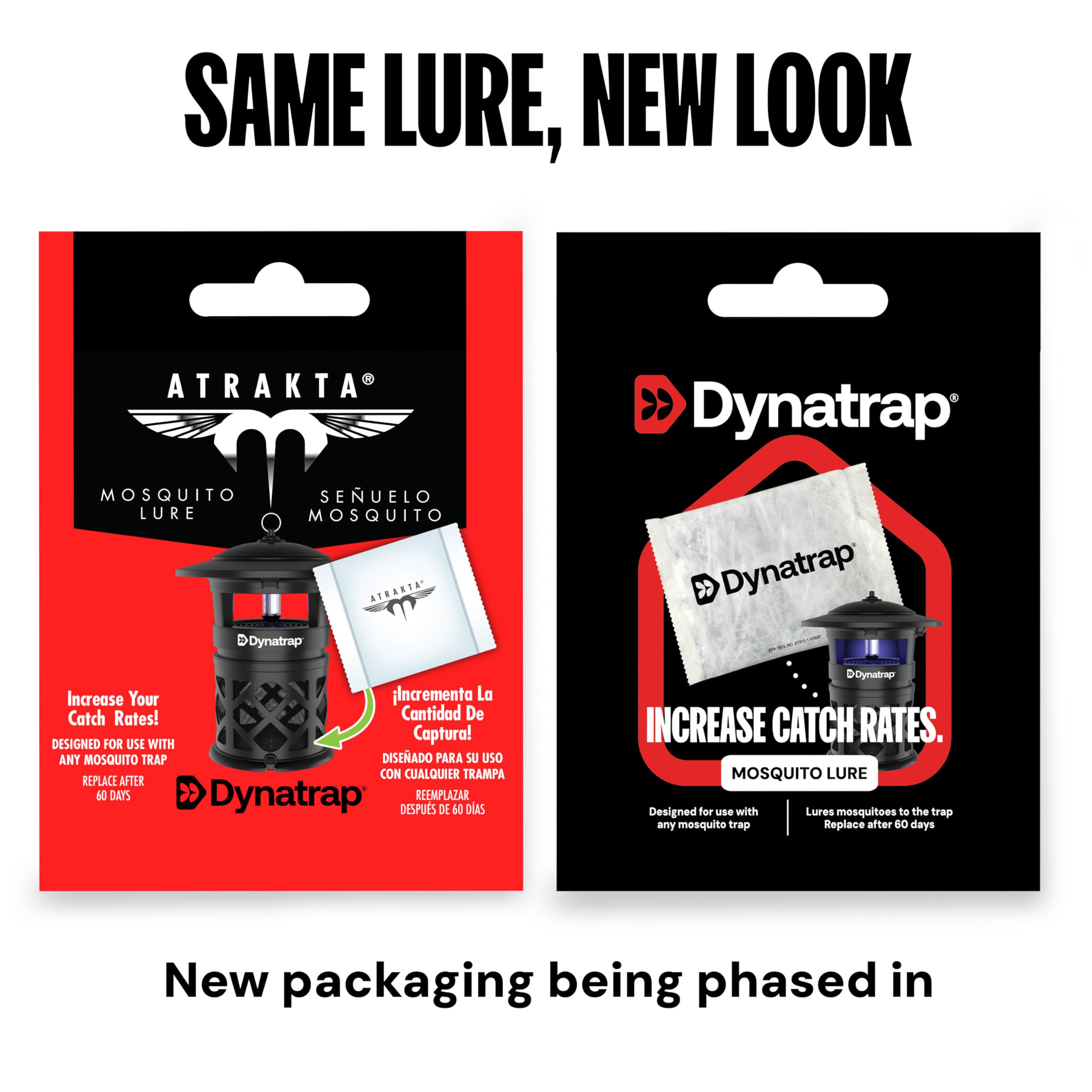 DynaTrap sachet durante colocación paso a paso para instalación rápida