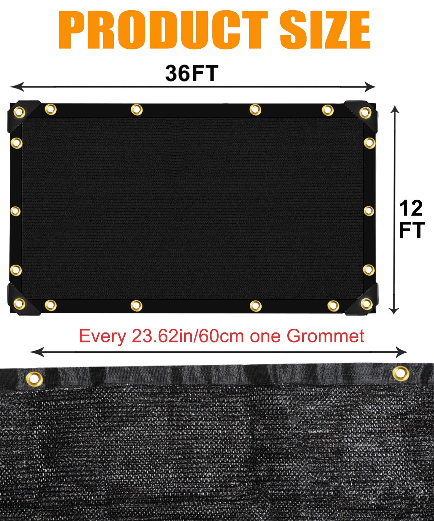 e.share comparación de tamaño 12FTx36FT para entender escala