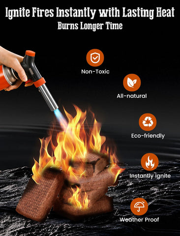 Comparativa de tamaño E500 mostrando 2.3 pulgadas para mayor tiempo de combustión