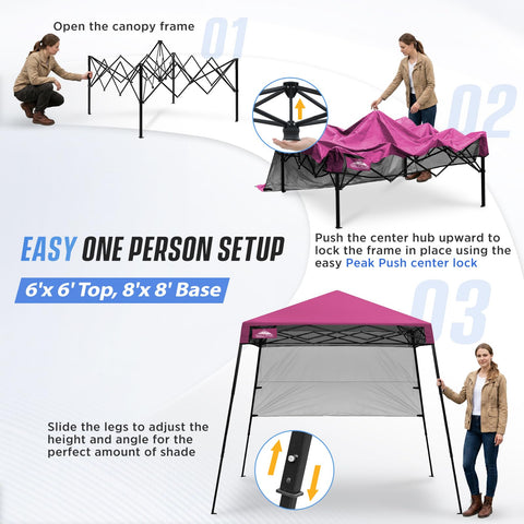 EAGLE PEAK carpa montada en la playa ofreciendo sombra para familia
