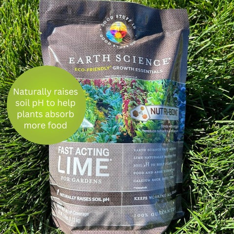 Earth Science bolsa abierta con granulados visibles listos para aplicar