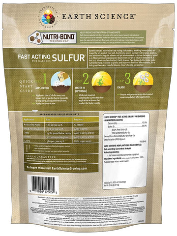 Earth Science textura granular del sulfuro para rápida disolución y eficacia