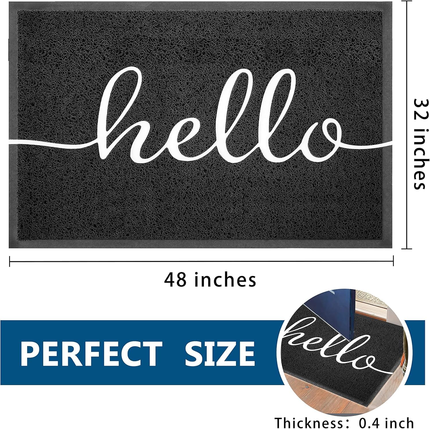EARTHALL primer plano de textura en bucles PVC que atrapa suciedad