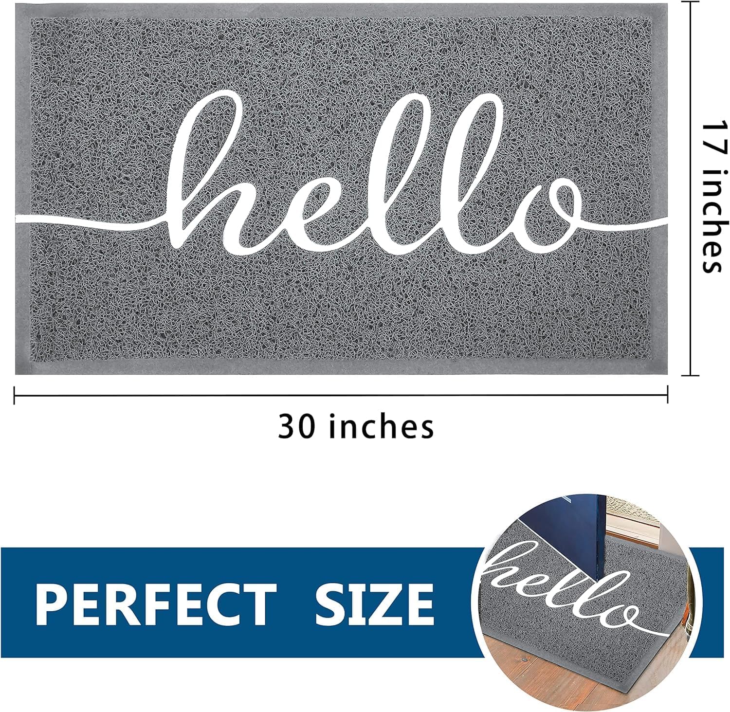 EARTHALL detalle de la textura de lazo PVC que atrapa suciedad